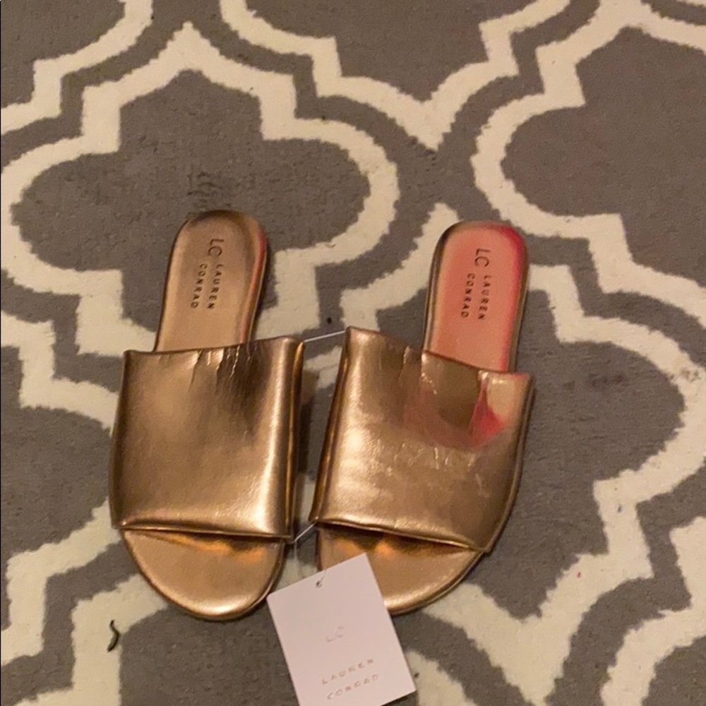 Rose gold slides